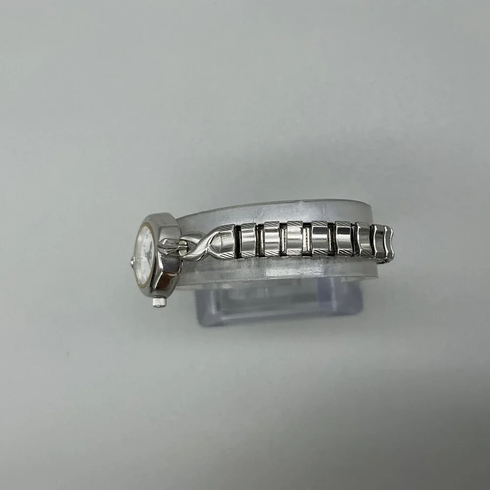 Helm's Womens Watch 19mm White Dial Silver Tone Expansion Bracelet New Battery